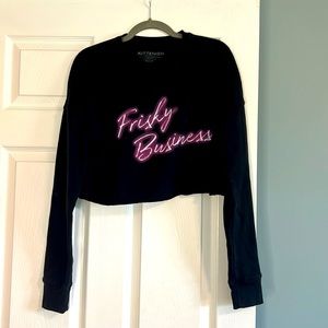Kittenish Frisky Business Crop Sweatshirt